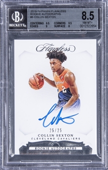 2018-19 Panini Flawless #8 Collin Sexton Signed Rookie Card (#25/25) – BGS NM-MT+ 8.5/BGS 10